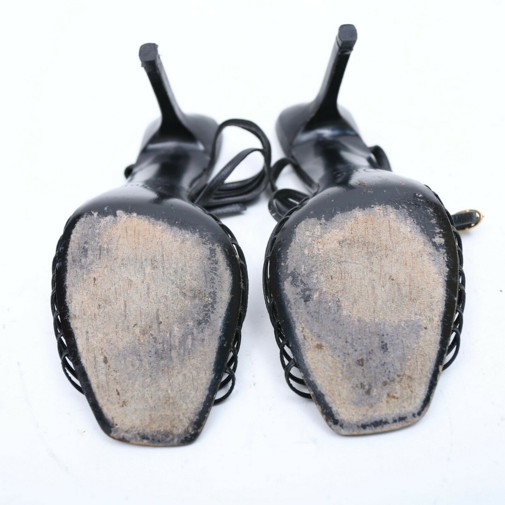 DIOR SLINGBACK PUMPS BLACK LEATHER WOMEN'S SIZE 7 - Picture 8 of 8